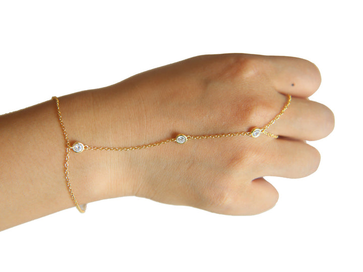 Kædearmbånd | Armbånd med krystalring