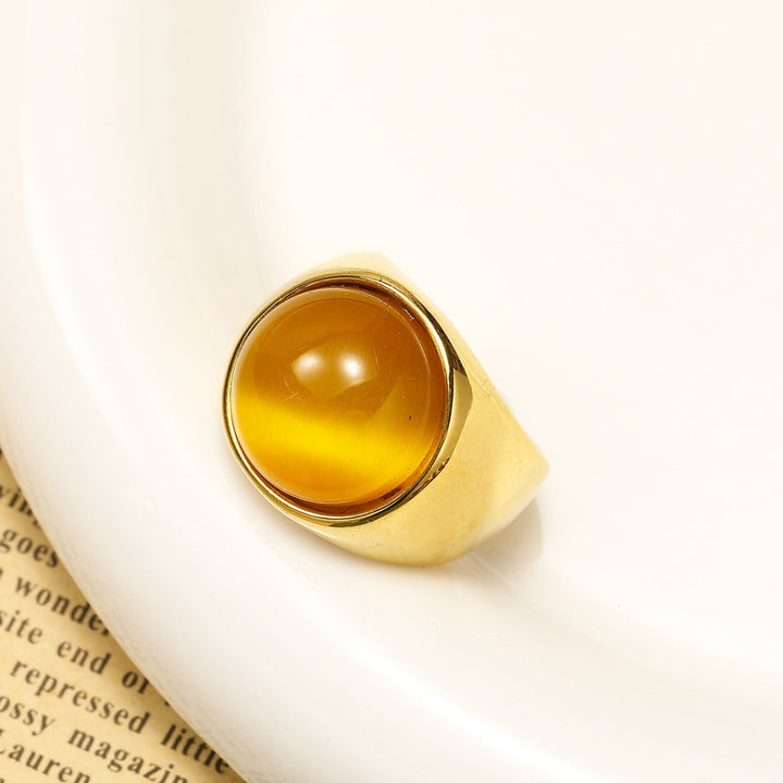 Ring med Stor Katteøje-sten – Liora