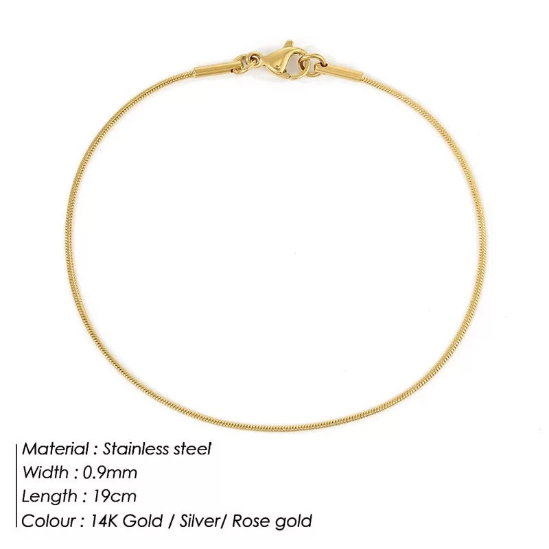 Armbånd | Minimalistisk armbånd med slangelås
