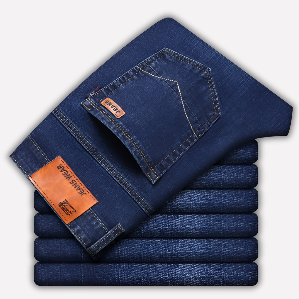 Jeans med lige ben til mænd – slidstærkt denim