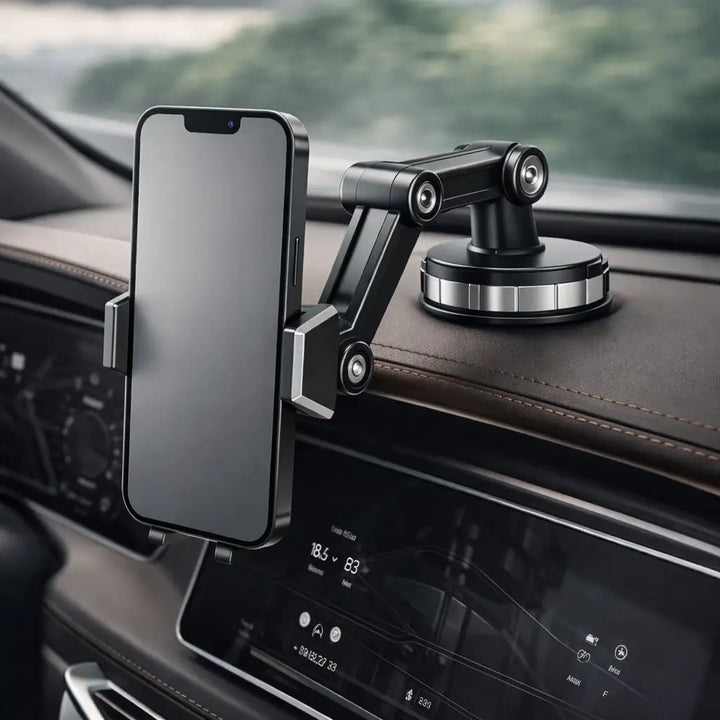 Mobilholder til bilen med sugekop | 360° drejelig holder til instrumentbræt og forrude
