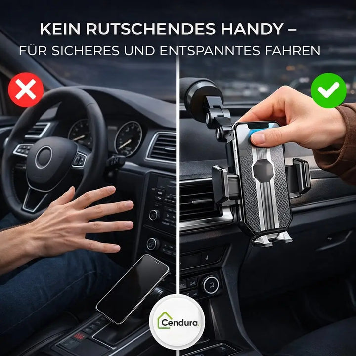 Mobilholder til bilen med sugekop | 360° drejelig holder til instrumentbræt og forrude