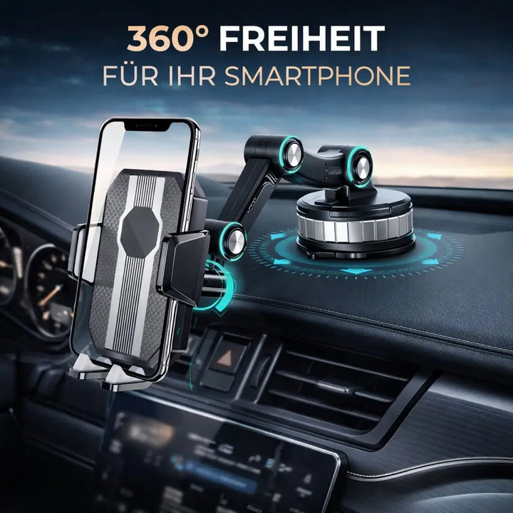 Mobilholder til bilen med sugekop | 360° drejelig holder til instrumentbræt og forrude