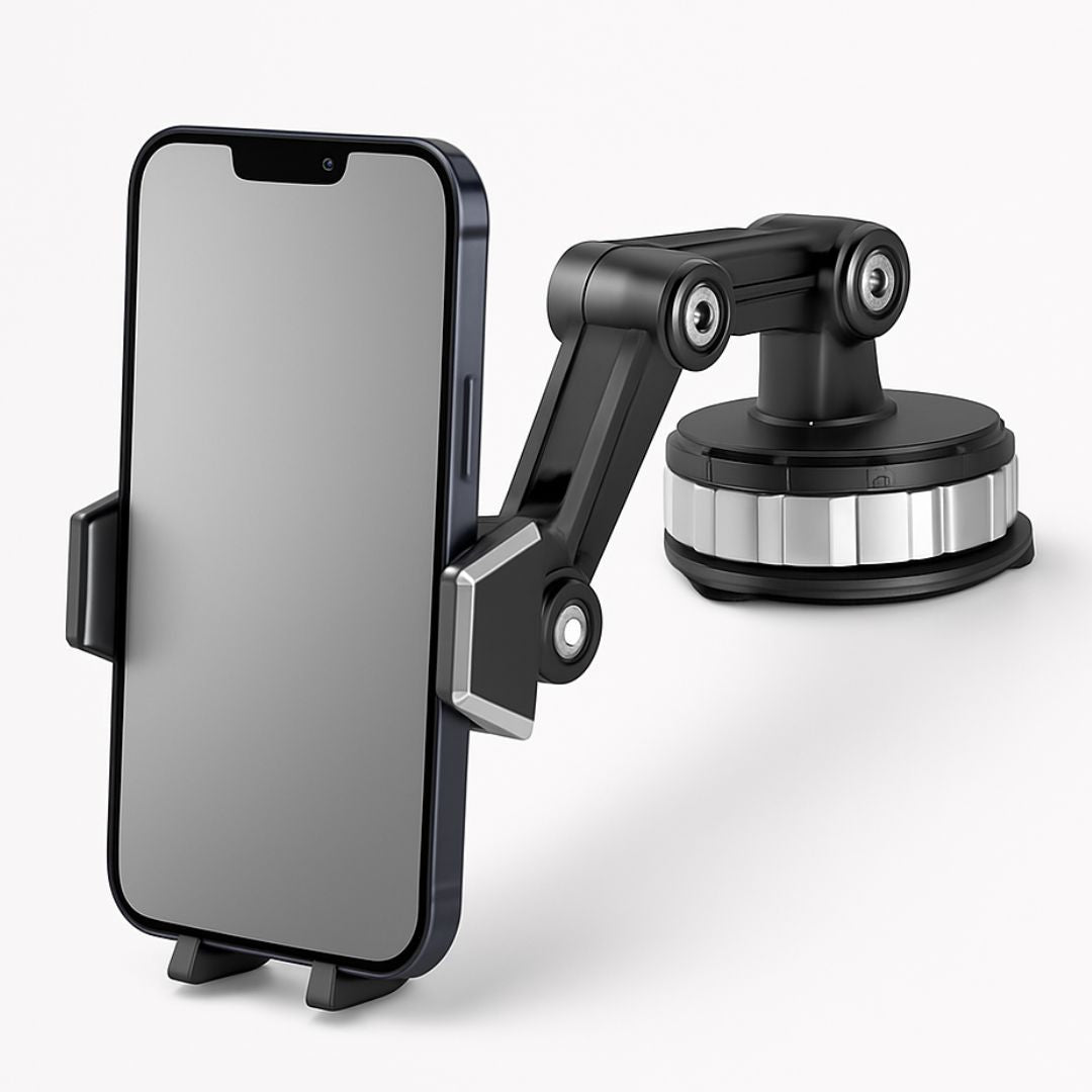 Mobilholder til bilen med sugekop | 360° drejelig holder til instrumentbræt og forrude