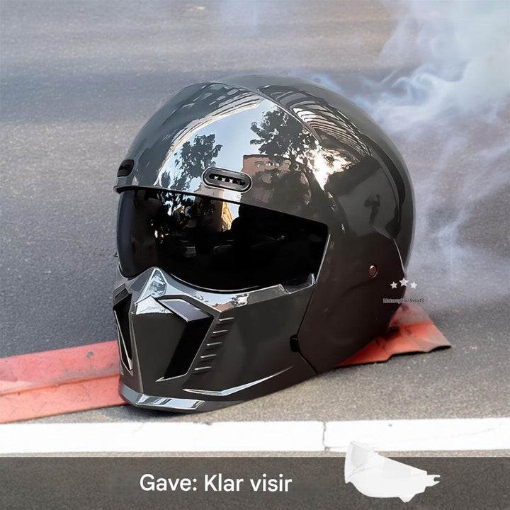 Motorcykelhjelm – DOT- og ECE-godkendt, tidløst look