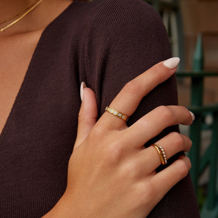 Hera Guld Krystalring