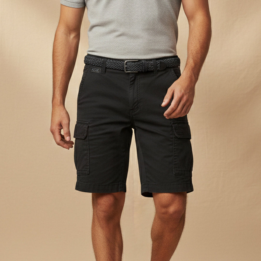 Cargoshorts til mænd med lommeklapper
