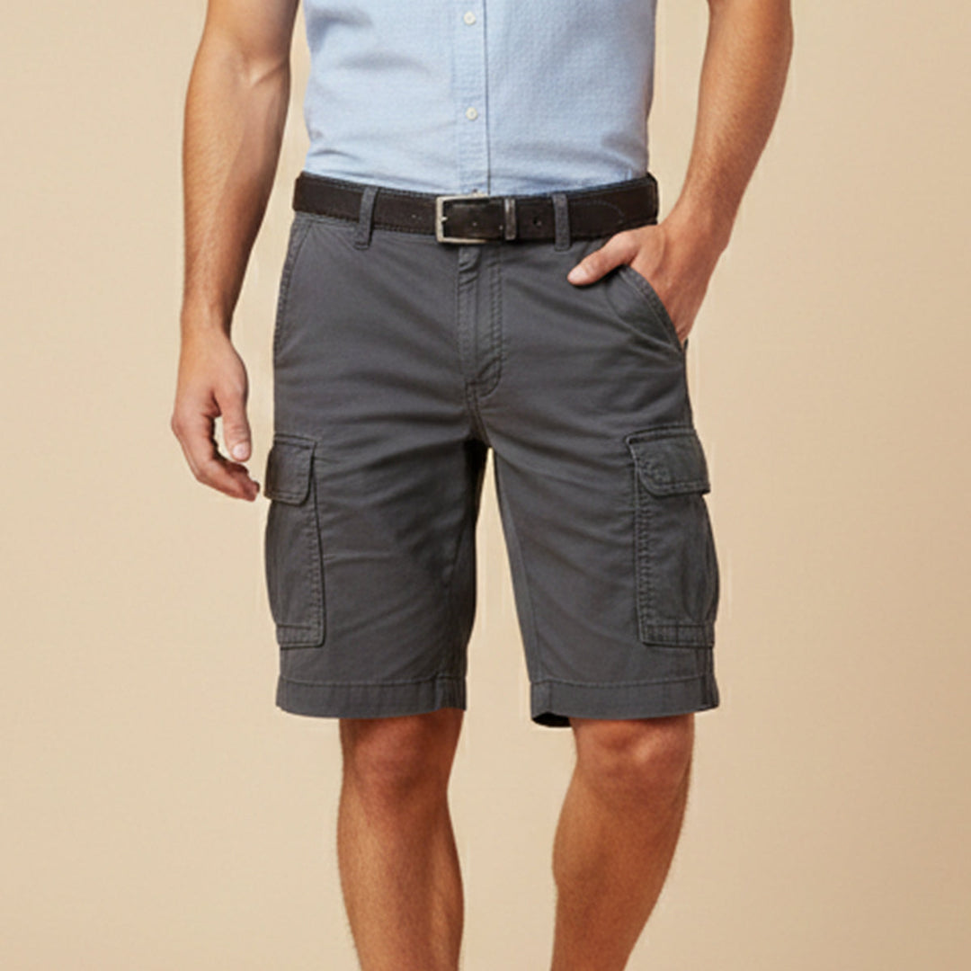 Cargoshorts til mænd med lommeklapper