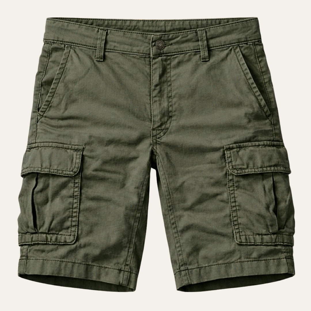 Cargoshorts til mænd med lommeklapper