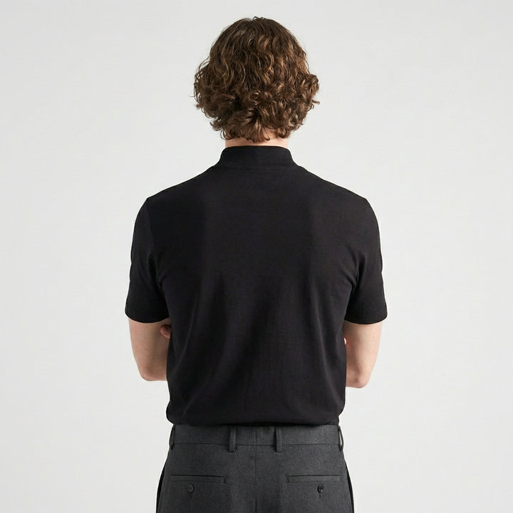 Herre T-shirt med høj krave