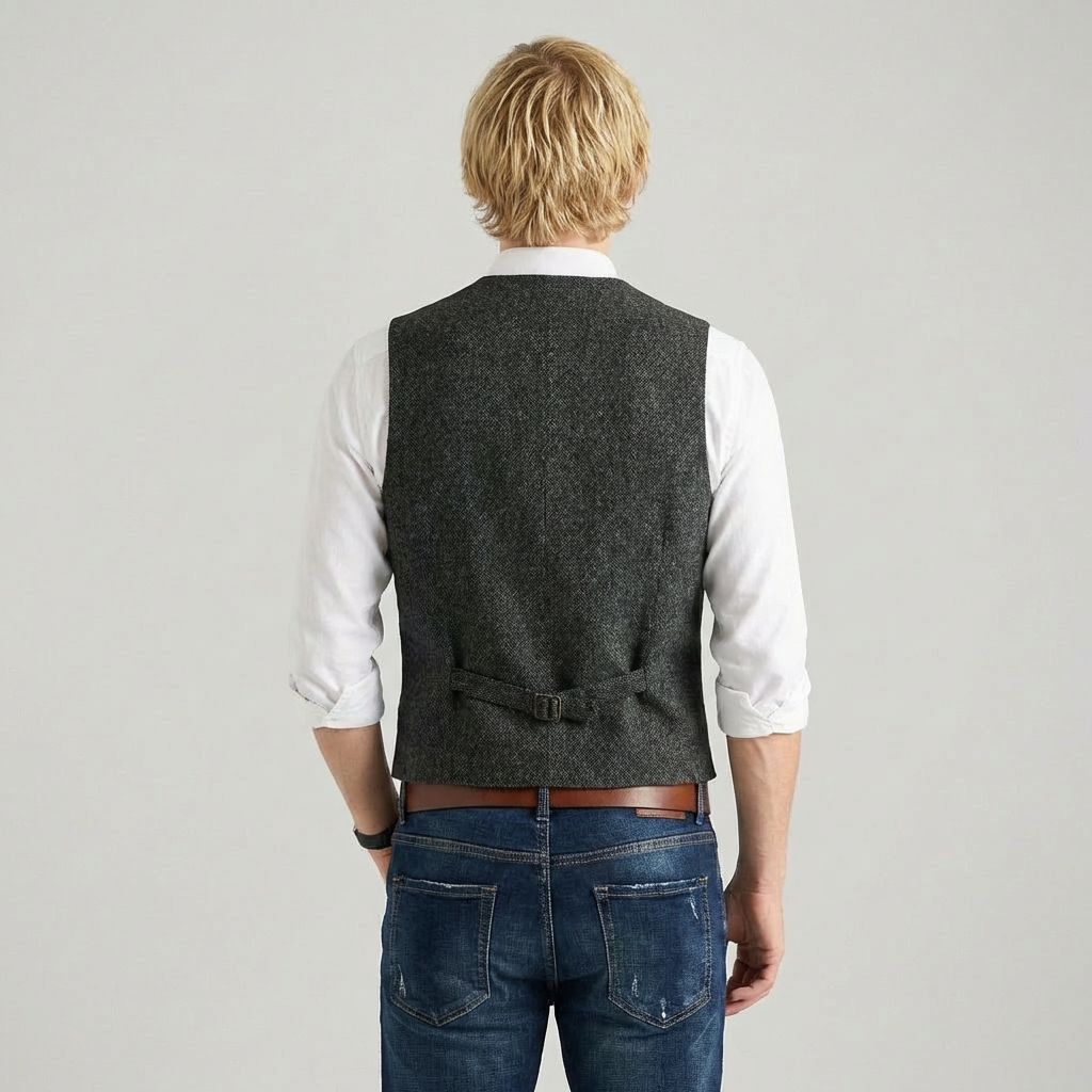 Elegant jakkesætsvest til mænd – Raffineret lagdelt til formelt look