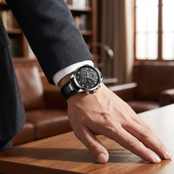 42 mm klassisk herreur - elegant og funktionelt