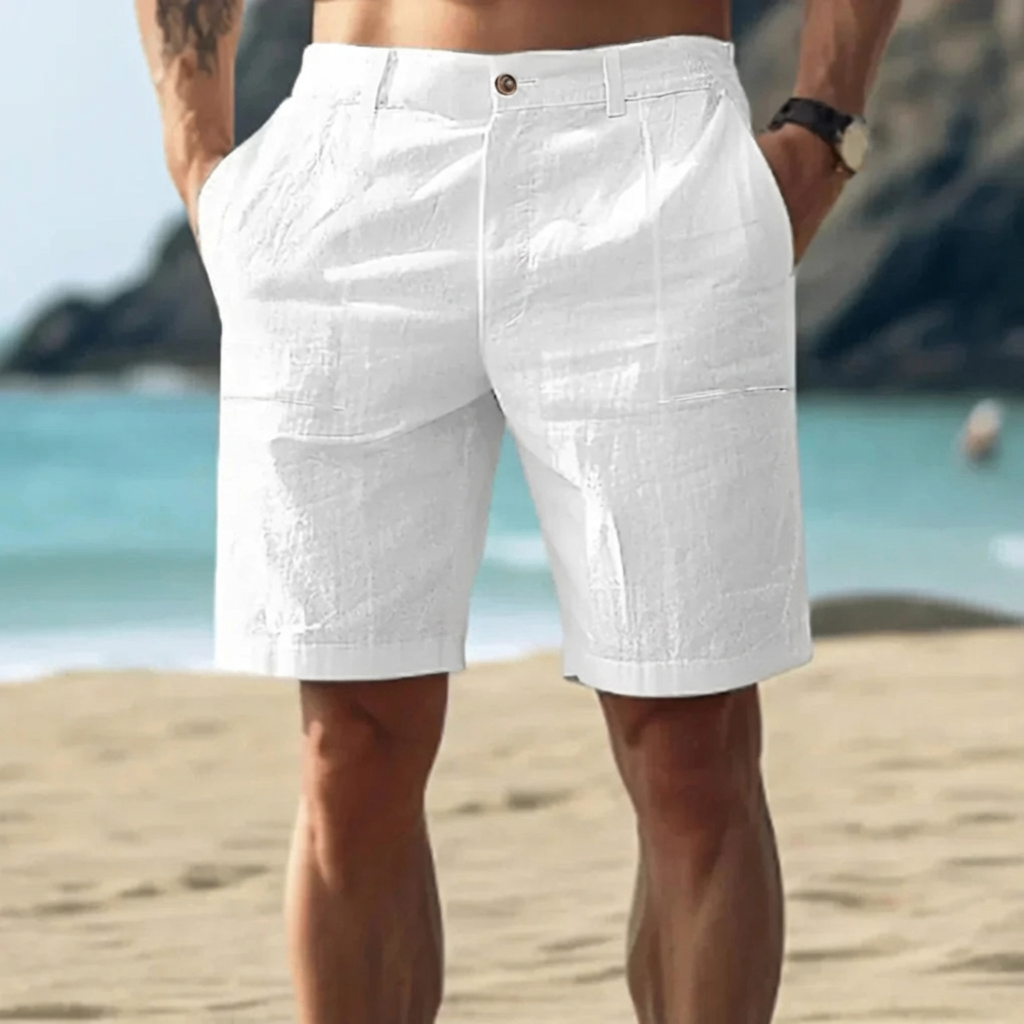 Afslappede herreshorts i hør til sommerdage