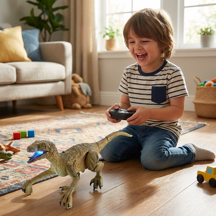 Dinosaurlegetøj med fjernbetjening