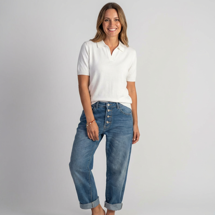 Brede damejeans