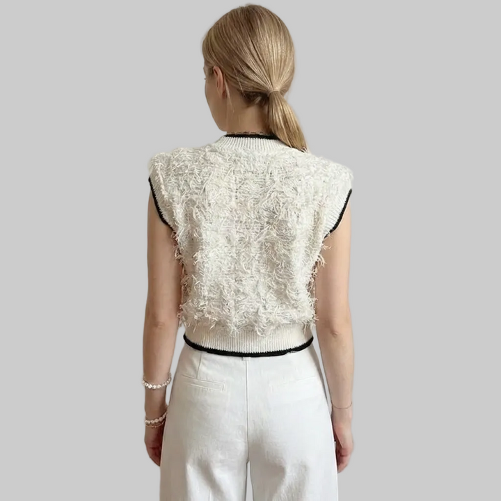 Alaia - Vintage Ærmeløs Jakke med Frynser