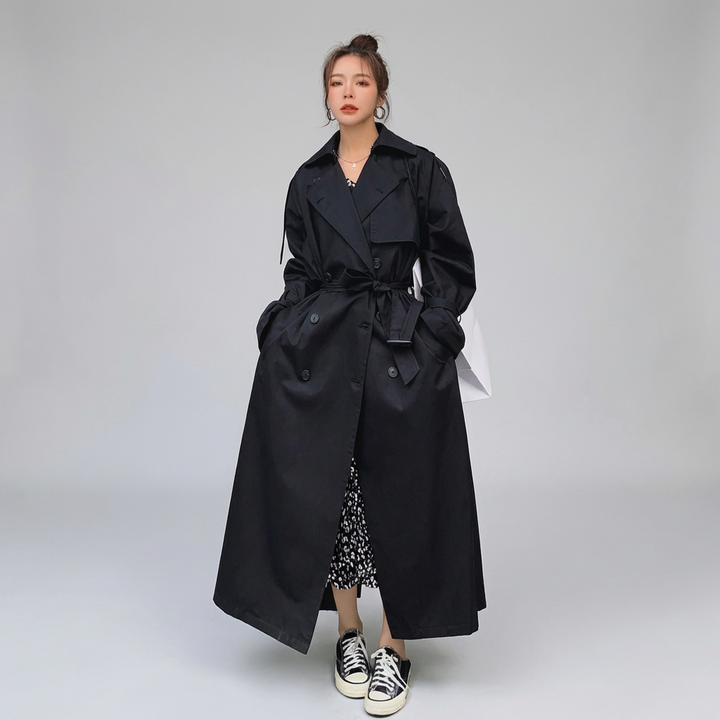 Ebonie - Ekstra Lang Flowing Oversized Casual Trenchcoat til Kvinder