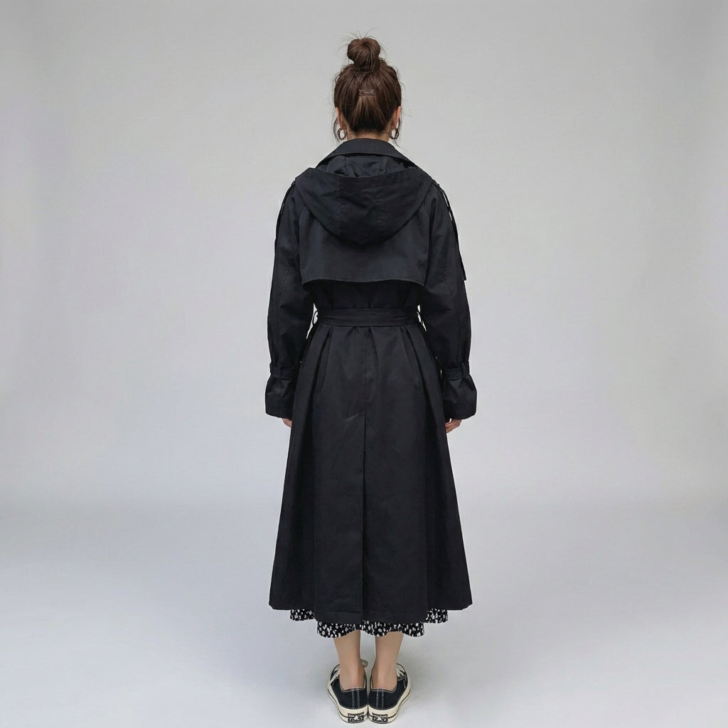 Ebonie - Ekstra Lang Flowing Oversized Casual Trenchcoat til Kvinder