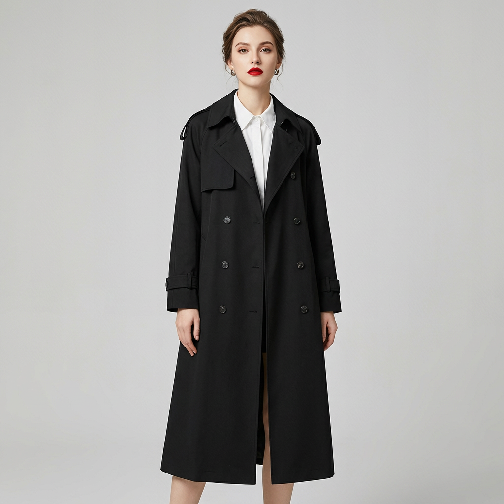 Unnie - Elegant Koreansk Trenchcoat til Kvinder