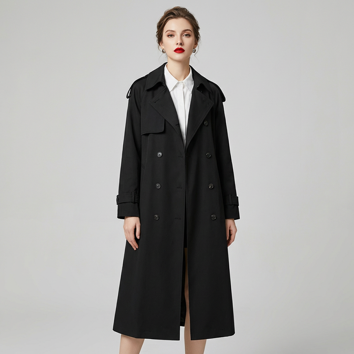 Unnie - Elegant Koreansk Trenchcoat til Kvinder
