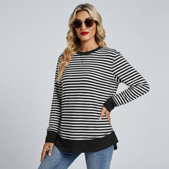 Iesha | Klassisk Stribet Langærmet Sweatshirt til Kvinder
