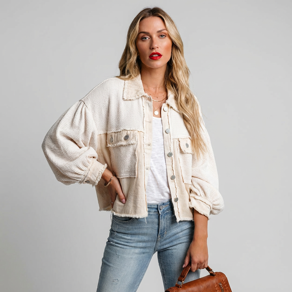 Gisele - Stilfuld Cropped Jakke til Kvinder