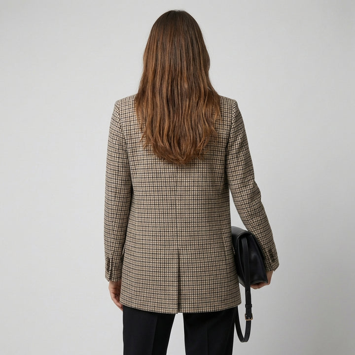 Rosetti - Vintage Dobbeltknappet Plaid Blazer