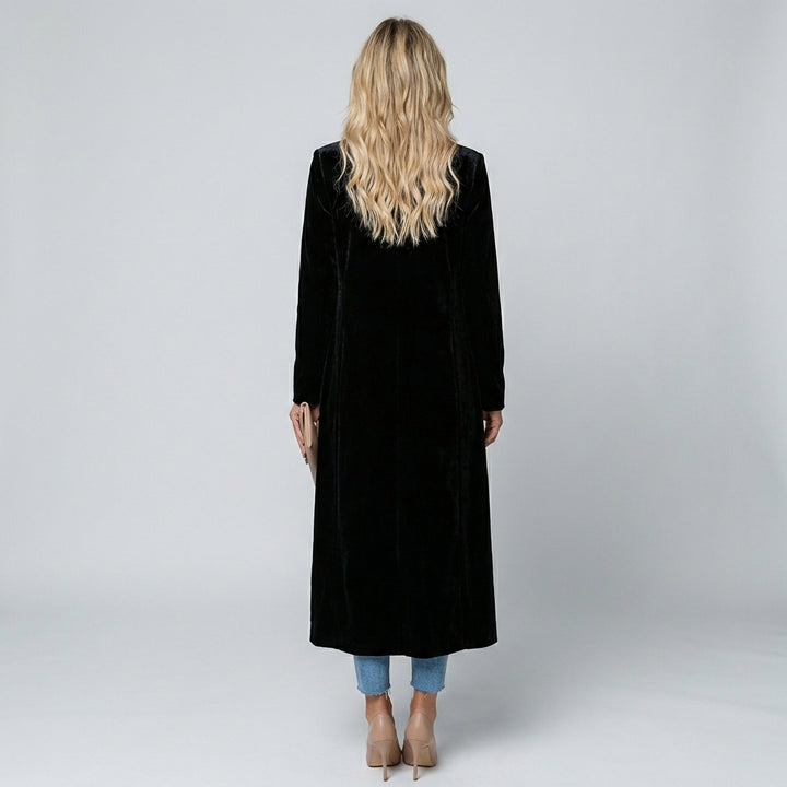 Beka - Elegant Velvet Langærmet Kvindefrakke