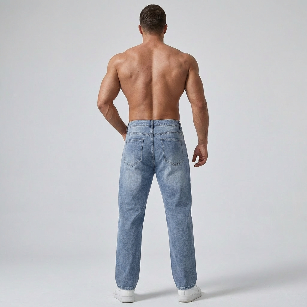 Denimbukser med Lige Ben – Klassisk Stil og Komfort