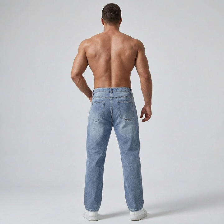 Denimbukser med Lige Ben – Klassisk Stil og Komfort