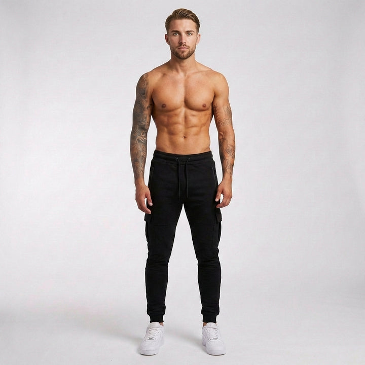 Slim Fit Joggers til Mænd i Let og Åndbart Polyester