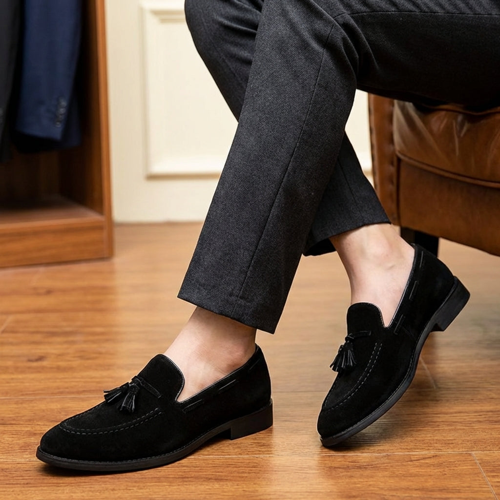Klassiske Herre Loafers med Kvaste i Læder