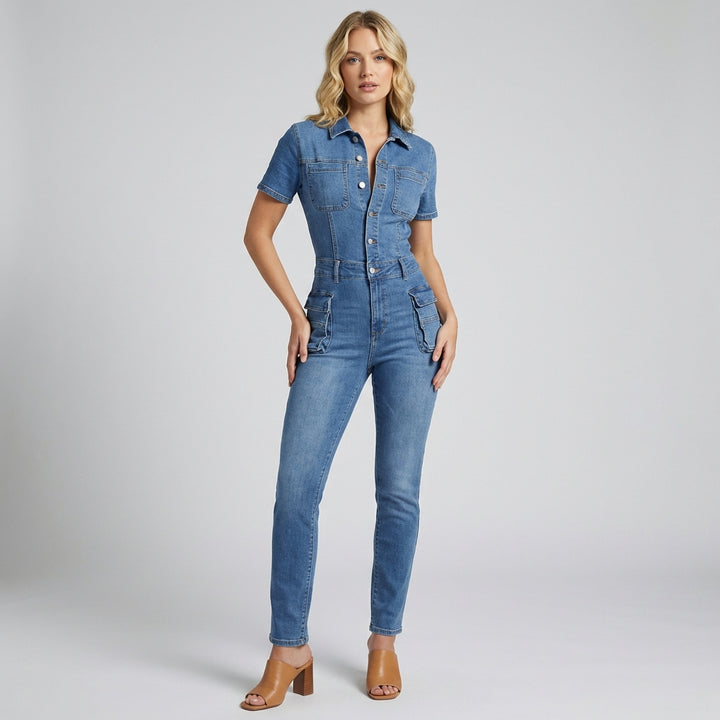 Denim Jumpsuit til Kvinder – Klassisk Stil og Moderne Komfort