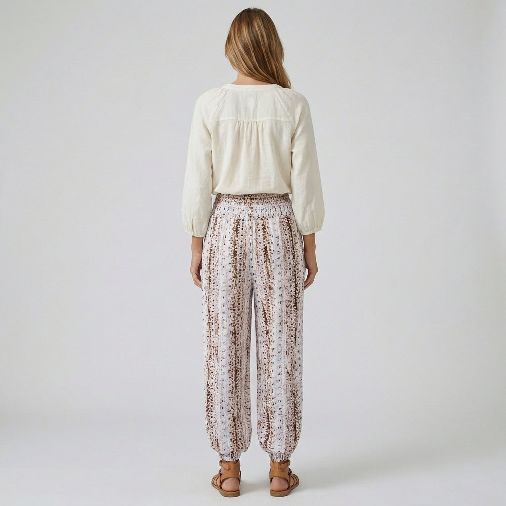 Boho Højtaljede Bukser til Kvinder