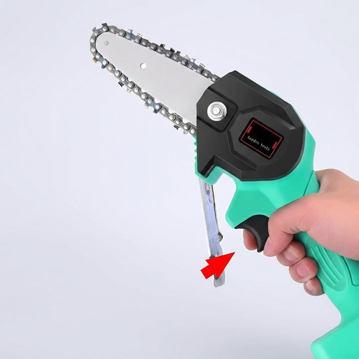 Mini genopladelig elektrisk motorsav