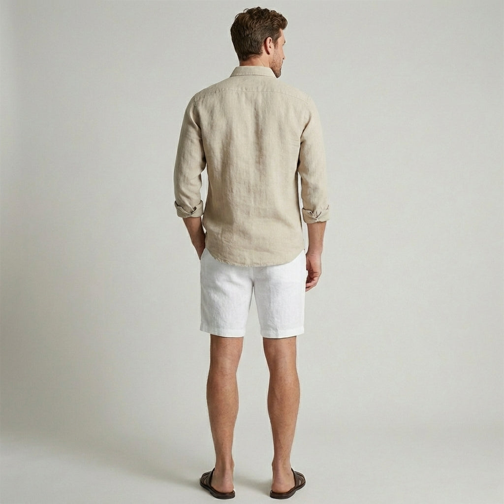 Afslappede herreshorts i hør til sommerdage