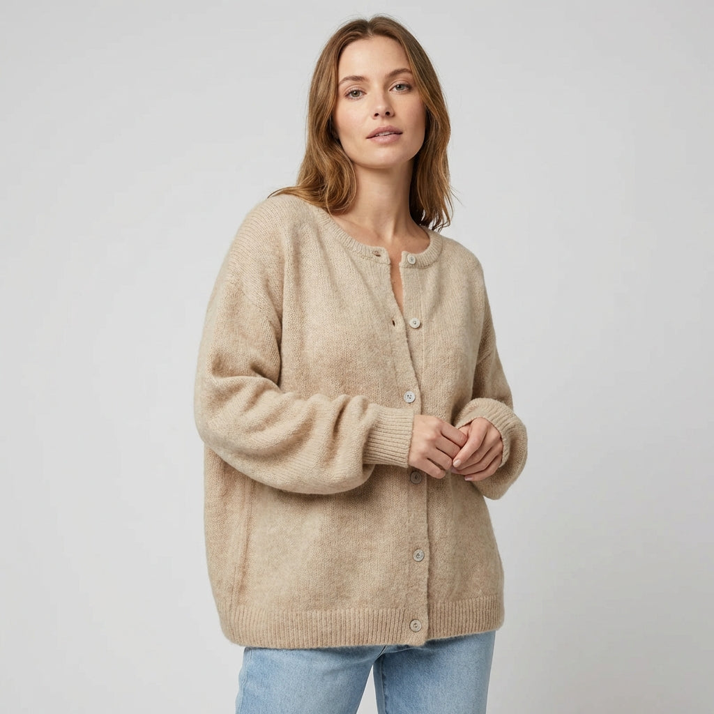 Strikket cardigan med knapper
