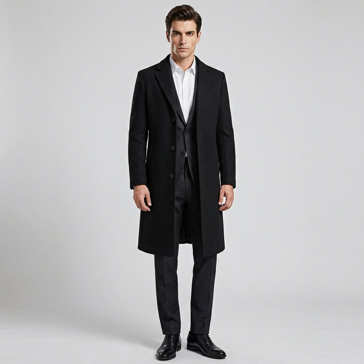 Lang herreoverfrakke – Elegant vinterlag
