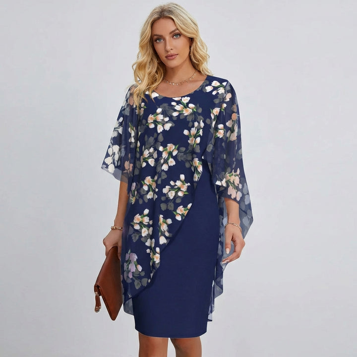 Elegant blomsterkjole i chiffon – Yndefuld stil