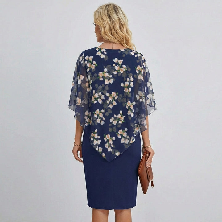 Elegant blomsterkjole i chiffon – Yndefuld stil