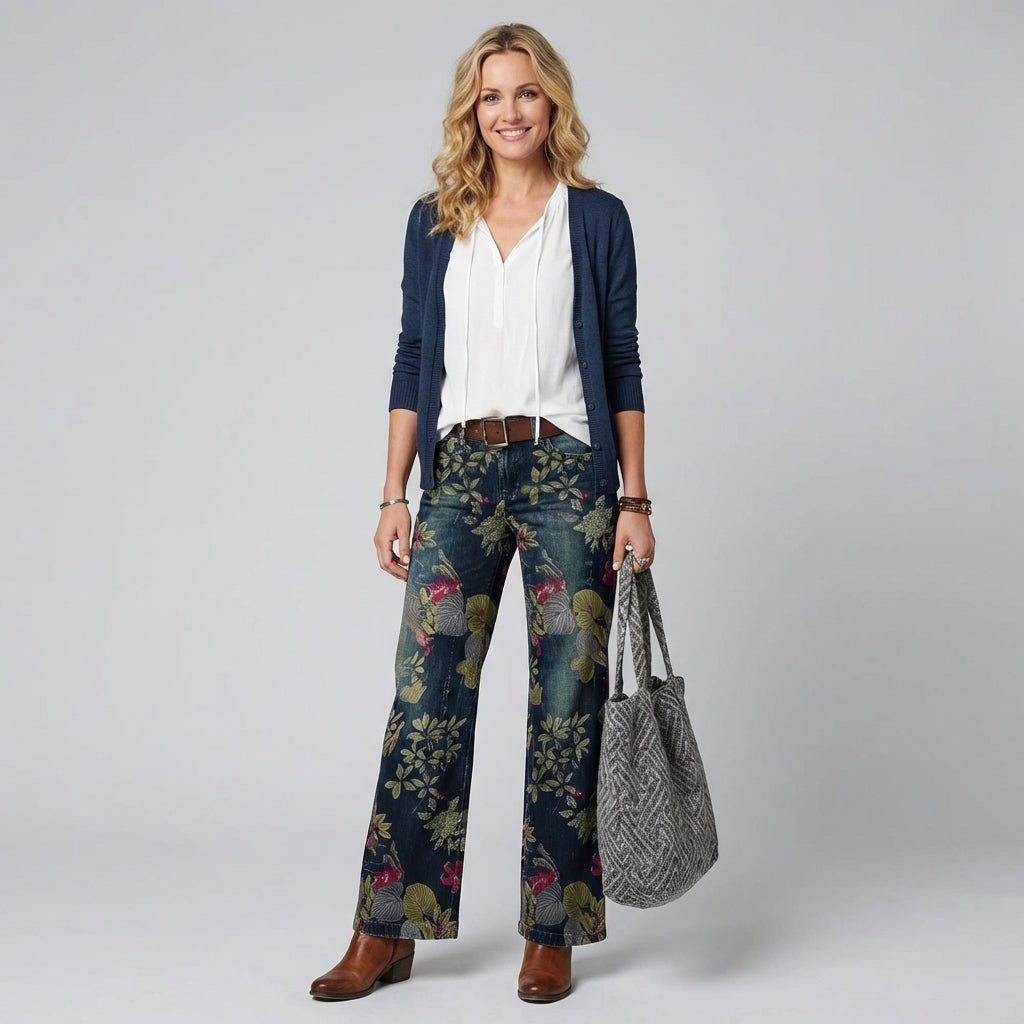 Dame Alistra Jeans – Blomsterprint