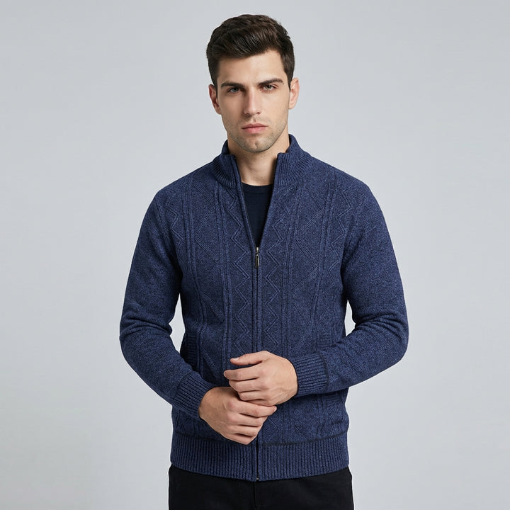 Herrecardigan – Strikstil i lag-på-lag-stil