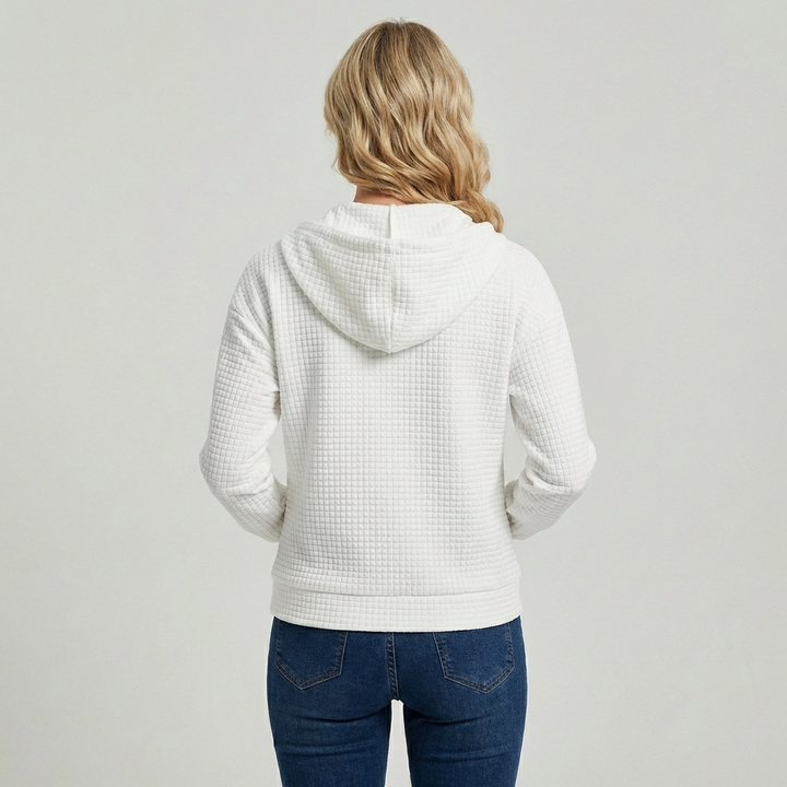 Kvinders Zip-Up Hoodie med Snoretræk Hætte