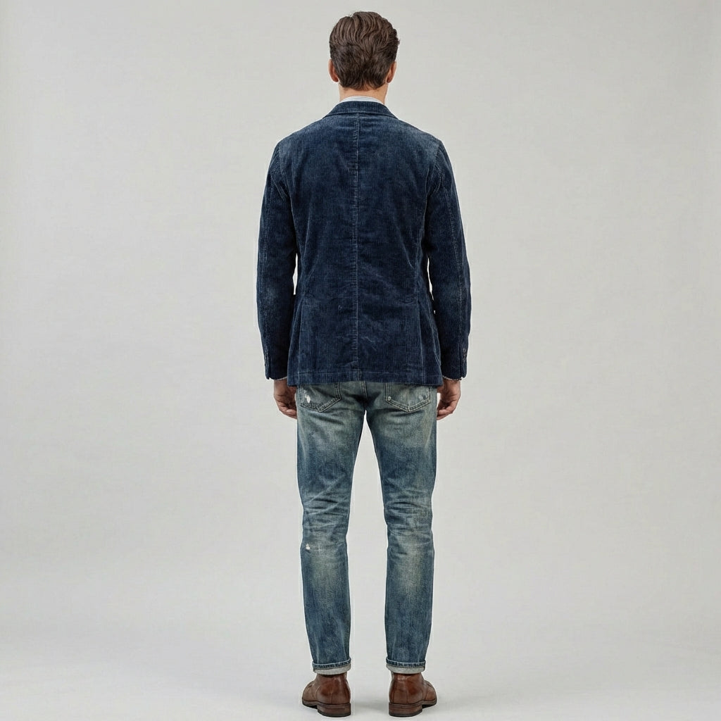 Stilfuldt vintage blazer- og veste-sæt