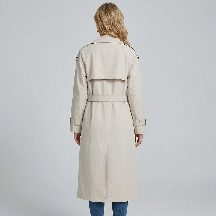 Kvinders Trench Coat med Knaplukning Udsalgspris
