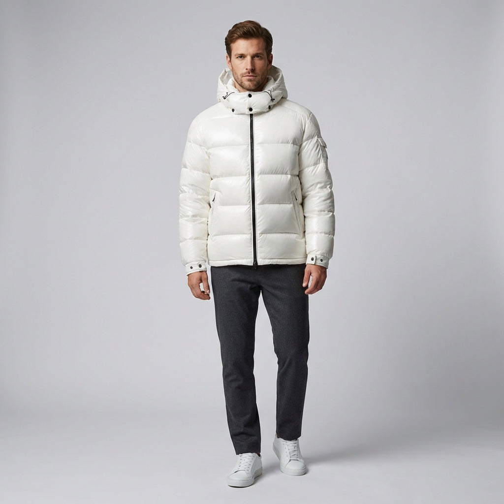 Herre Hætte Puffer Jakke
