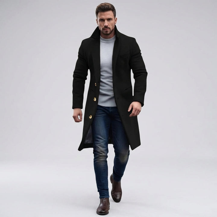 Herre Lang Frakke – Knappliste Stil