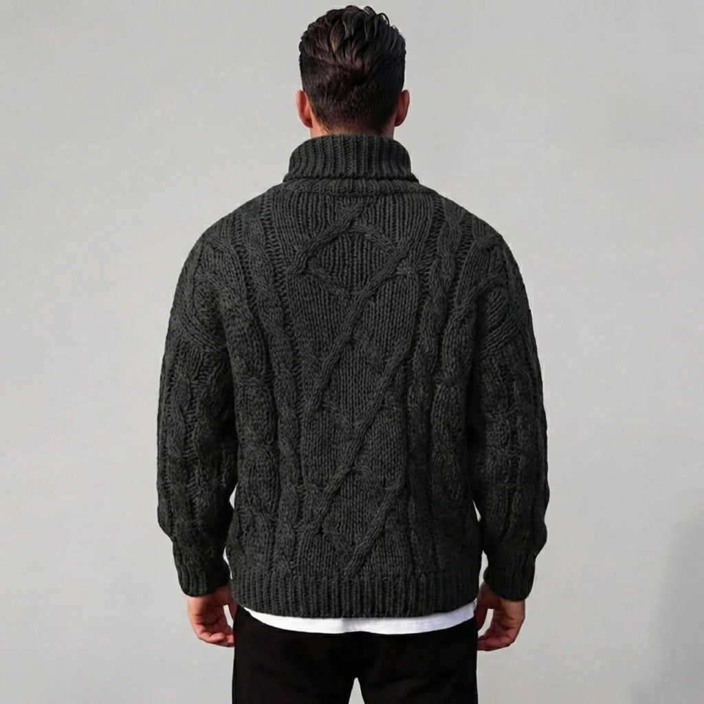 Herre Turtleneck Sweater – Klassisk Strik Pullover