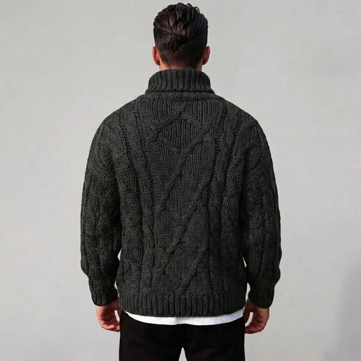Herre Turtleneck Sweater – Klassisk Strik Pullover