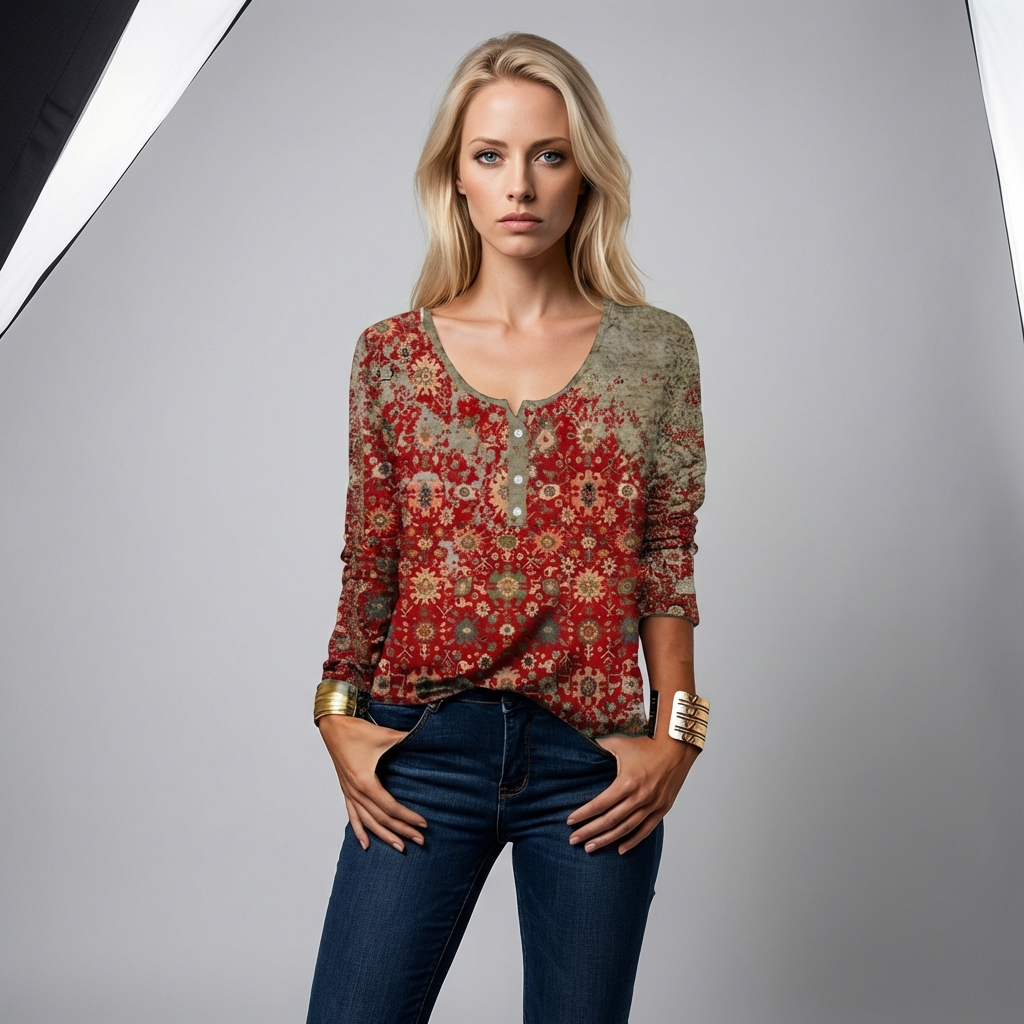 Elegant dametop – Raffineret stil og forfinede detaljer